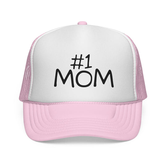 Number #1 Mom Trucker Cap | Mesh Baseball Hat - NautiCurl LLC