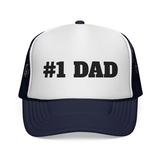 Number #1 Dad Trucker Cap | Mesh Baseball Hat - NautiCurl LLC