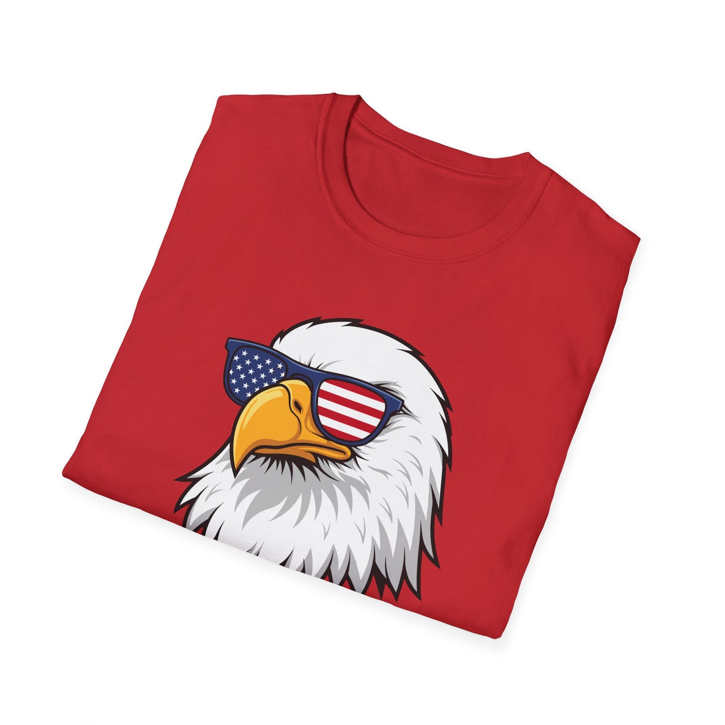 Patriotic Bald Eagle MERICAW T-Shirt | American Flag Sunglasses, Fourth of July - NautiCurl LLC