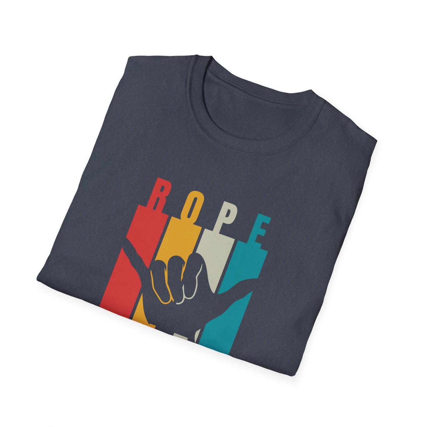 Rope Duty shaka hand T-Shirt | WakeSurf Retro Stripe Design - NautiCurl LLC