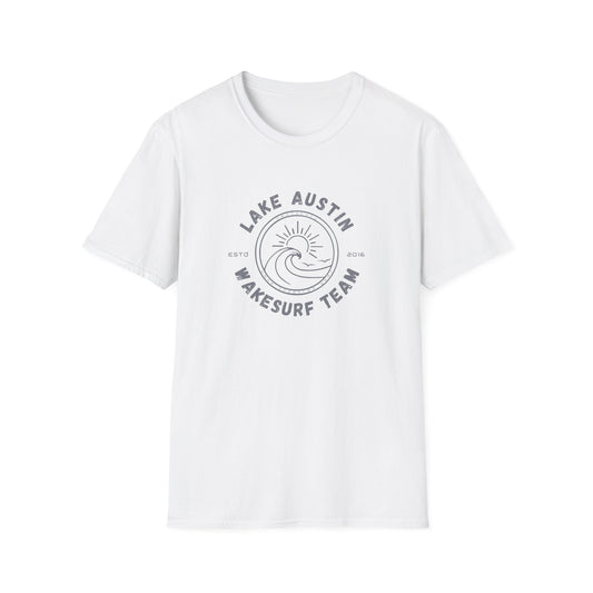 Lake Austin Wakesurf Team T-Shirt | Wave Logo Crew Shirt - NautiCurl LLC