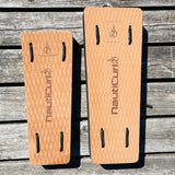 NautiFender Flat Foam Boat Fender Bumper NautiCurl Best Boat Fender Wakeboard boat - Teak Large Medium