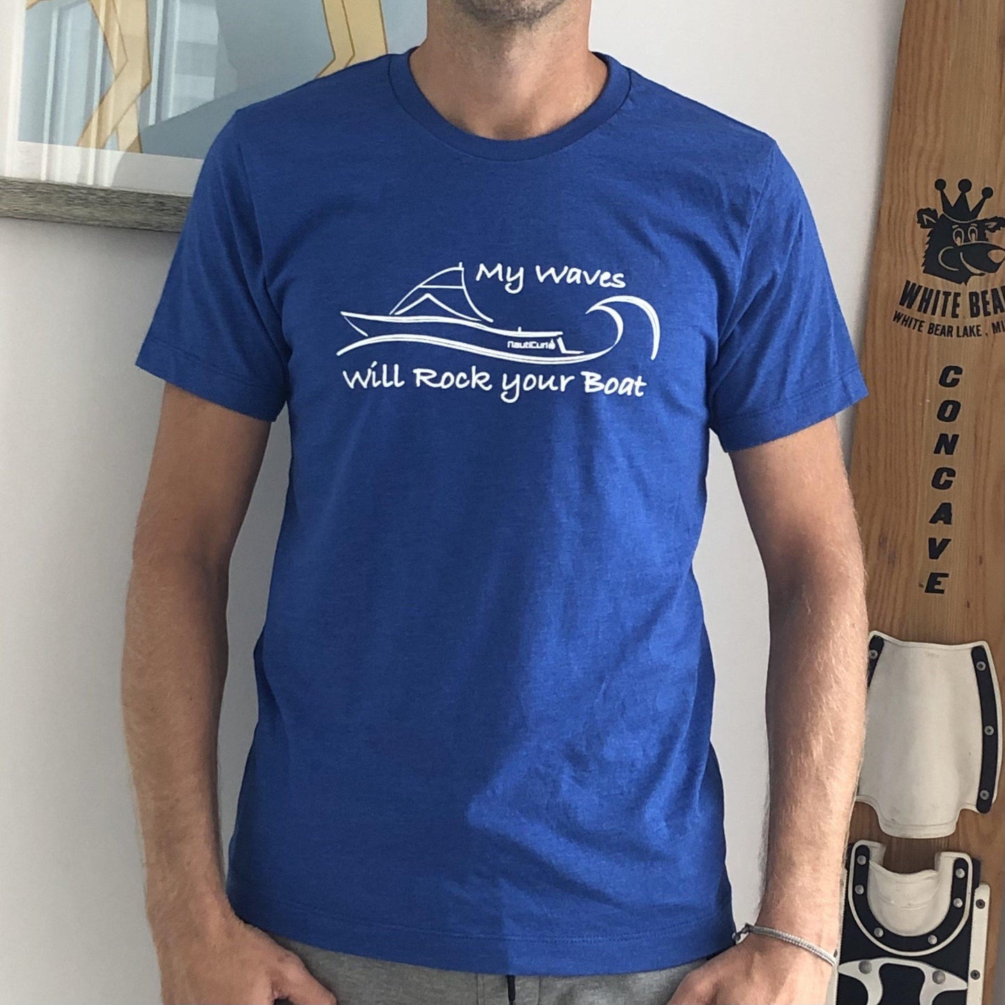 My Waves will Rock your Boat shirt - NautiCurl funny wakesurfing shirt teeshirt tshirt