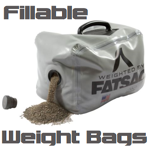 FatSac fillable weight bags at Nauticurl. Fill these ballast bags with water, sand or gravel to weight your boat for wakesurfing or wakeboarding