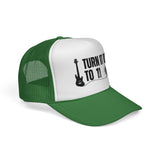 Turn It Up To 11 Electric Guitar Trucker Cap | Guitar Amp Logo