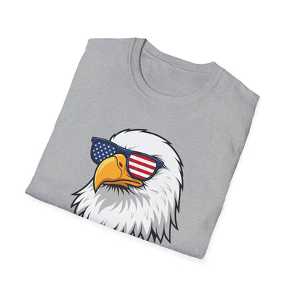 Patriotic Bald Eagle MERICAW T-Shirt | American Flag Sunglasses, Fourth of July - NautiCurl LLC