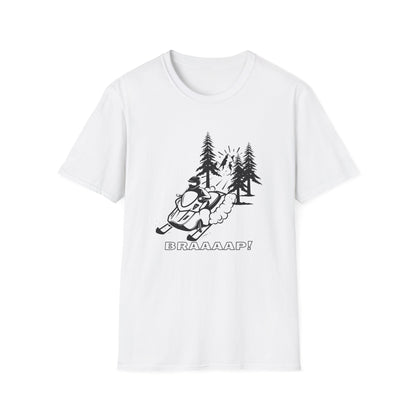 Snowmobile BRRAAAP! T-Shirt | Winter Racing Graphic - NautiCurl LLC