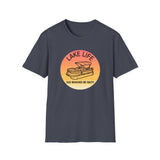 Lake Life boat graphic T-Shirt | sunset pontoon illustration, summer lakewear