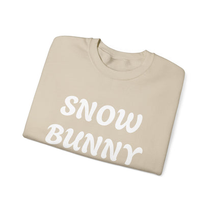 Snow Bunny Sweatshirt | Retro Red Script Winter Typography - NautiCurl LLC