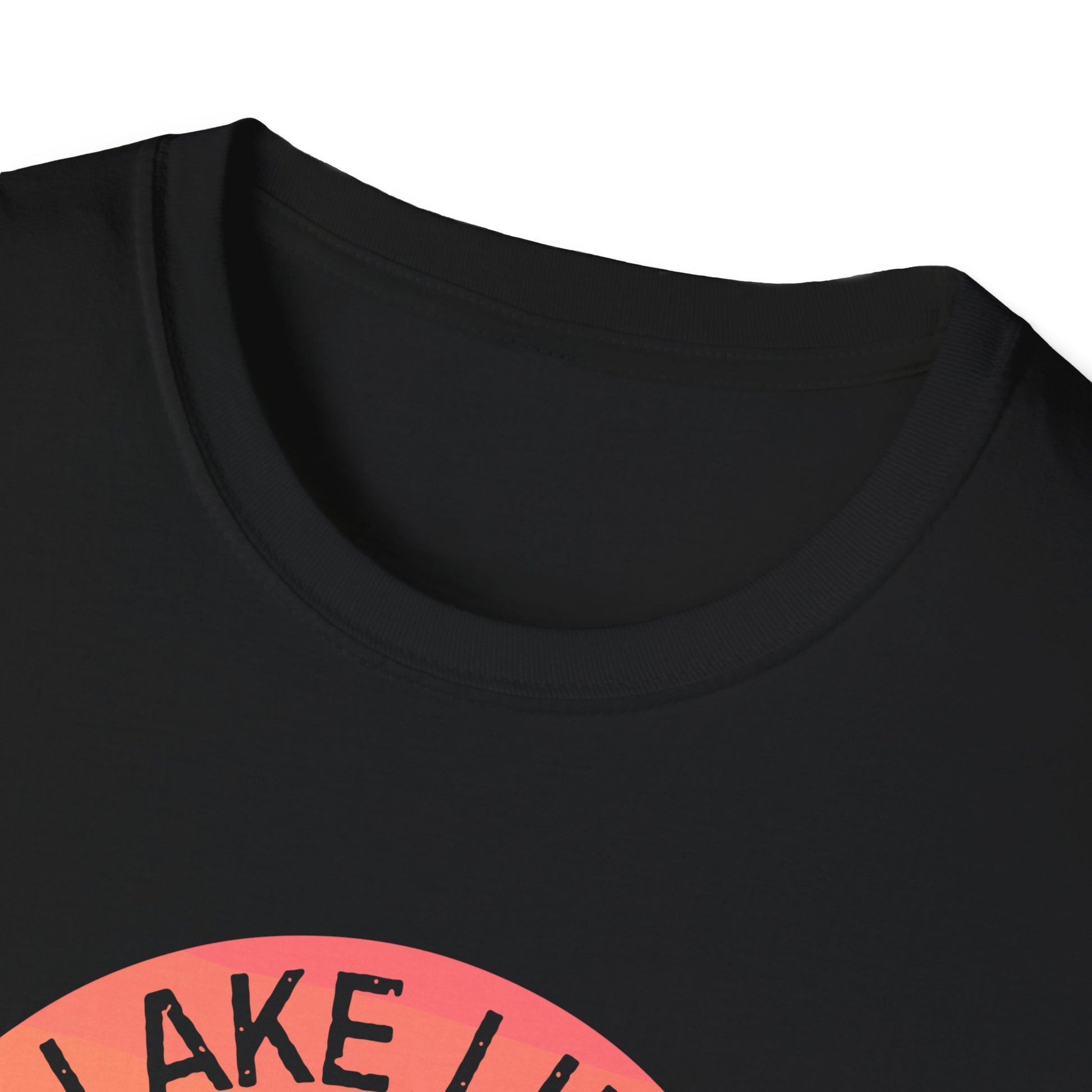Lake Life boat graphic T-Shirt | sunset pontoon illustration, summer lakewear - NautiCurl LLC