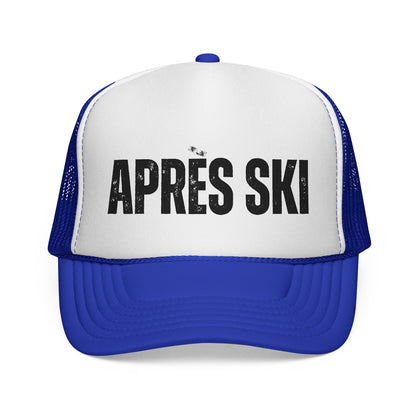 APRES SKI Trucker Cap | Retro Skiing Mesh Hat, Snow Lodge Style - NautiCurl LLC