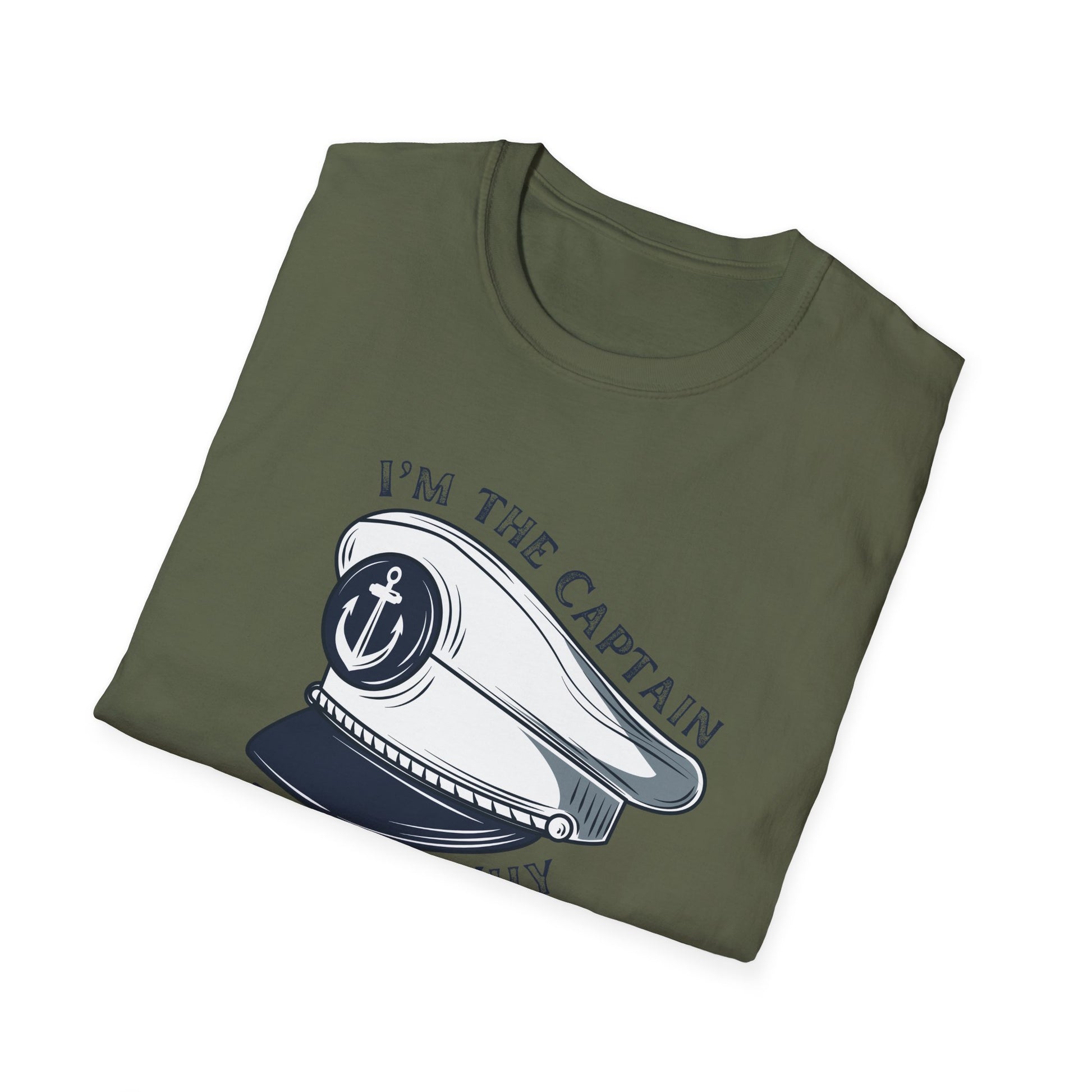 I'm The Captain That's Why T-Shirt | Captain Hat Nautical Anchor Design - NautiCurl LLC
