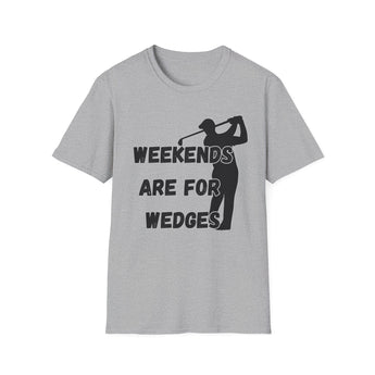 Weekends Are For Wedges T-Shirt | Golf Golfer Silhouette