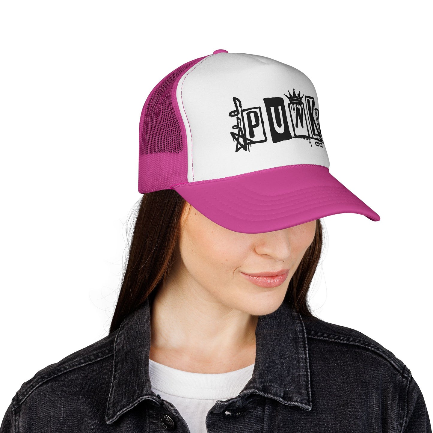 Punk Graffiti Trucker Cap | Mesh Baseball Hat