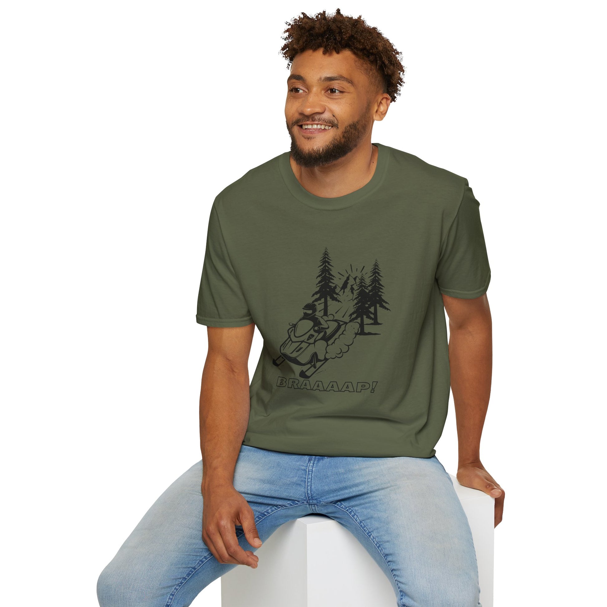 Snowmobile BRRAAAP! T-Shirt | Winter Racing Graphic - NautiCurl LLC