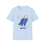Patriotic Bald Eagle T-Shirt | America sketch with fireworks
