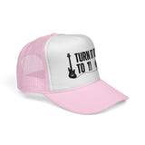 Turn It Up To 11 Electric Guitar Trucker Cap | Guitar Amp Logo