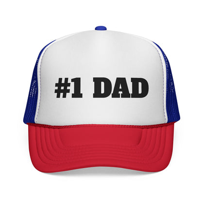 Number #1 Dad Trucker Cap | Mesh Baseball Hat