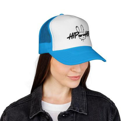 Hip Hop Graffiti Bunny Trucker Cap | Mesh Snap Back Trucker - NautiCurl LLC