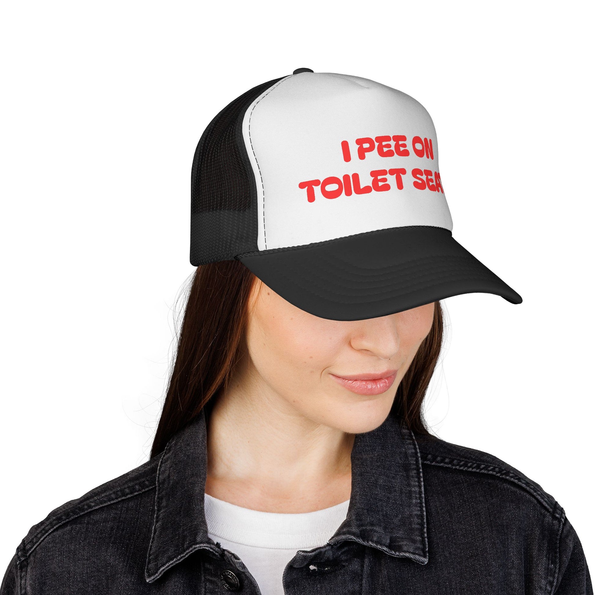I Pee on Toilet Seats Trucker Cap | Funny Winter Hat - NautiCurl LLC