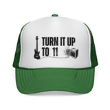 Turn It Up To 11 Electric Guitar Trucker Cap | Guitar Amp Logo