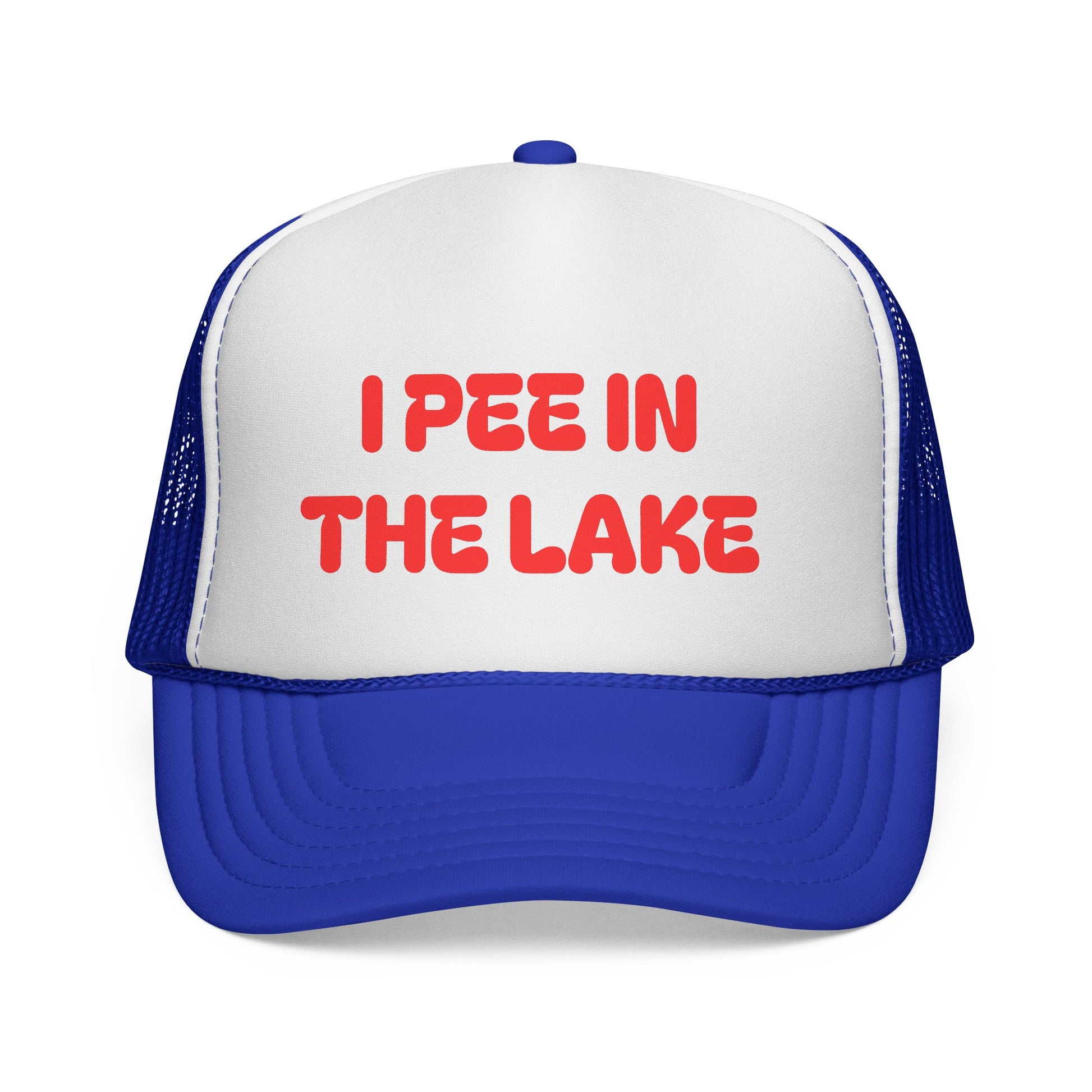 I Pee in the Lake Trucker Cap | Funny Winter Hat - NautiCurl LLC