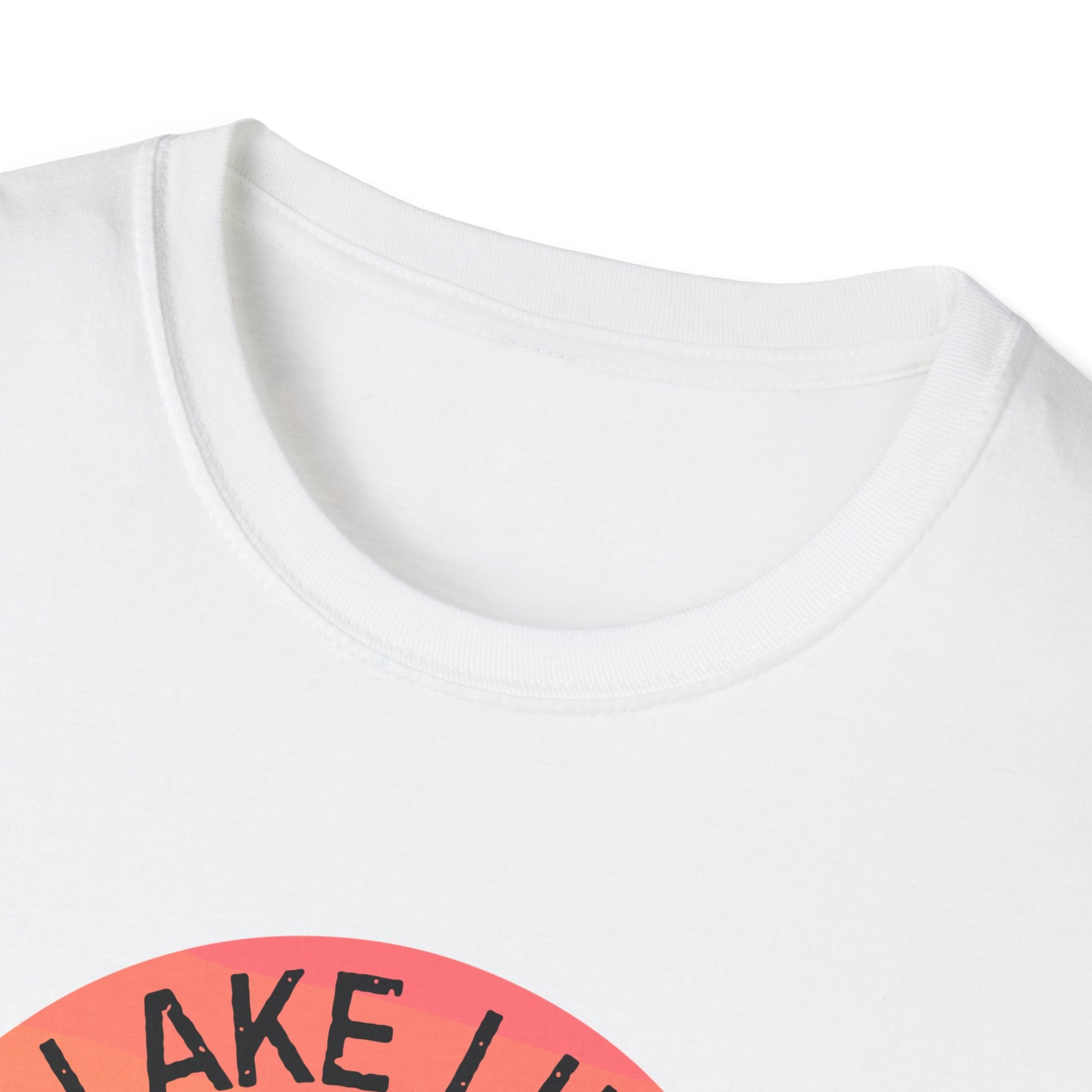 Lake Life boat graphic T-Shirt | sunset pontoon illustration, summer lakewear - NautiCurl LLC