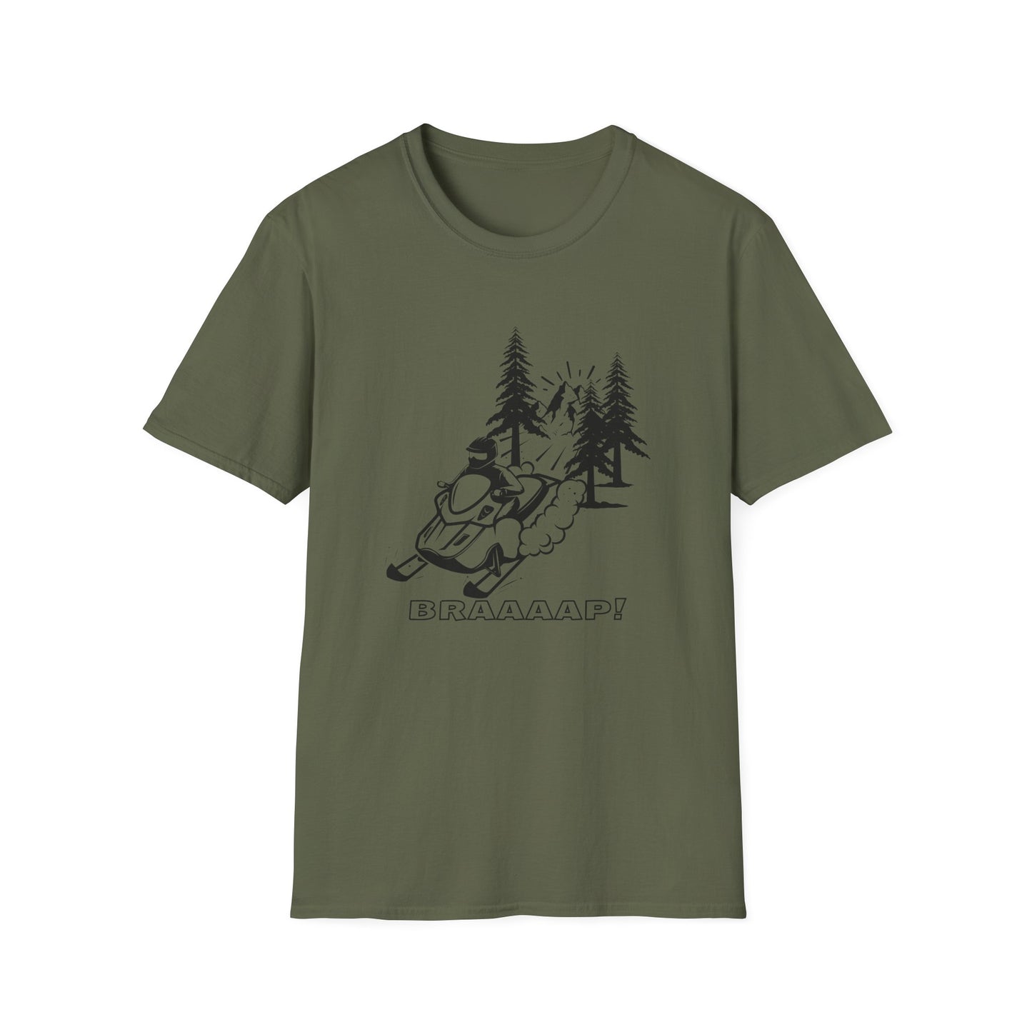 Snowmobile BRRAAAP! T-Shirt | Winter Racing Graphic - NautiCurl LLC