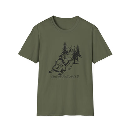 Snowmobile BRRAAAP! T-Shirt | Winter Racing Graphic - NautiCurl LLC