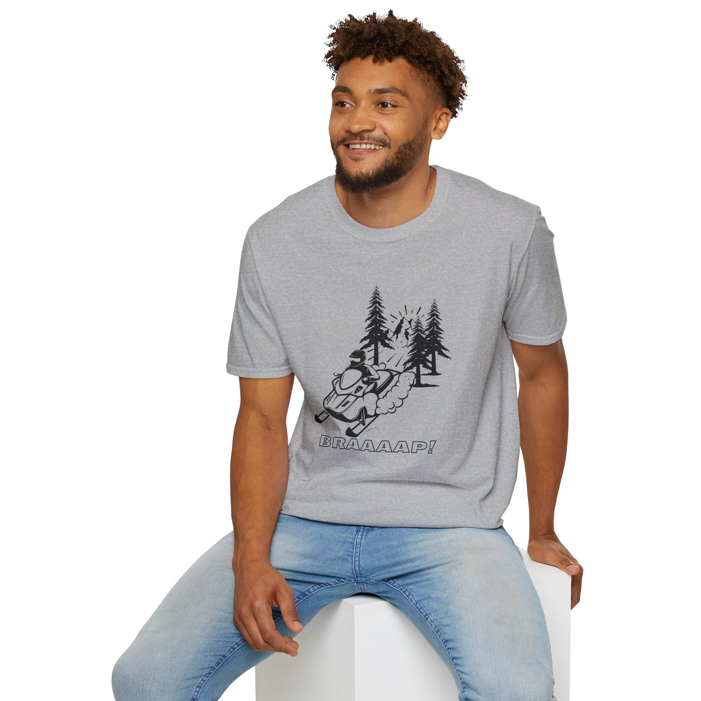Snowmobile BRRAAAP! T-Shirt | Winter Racing Graphic - NautiCurl LLC