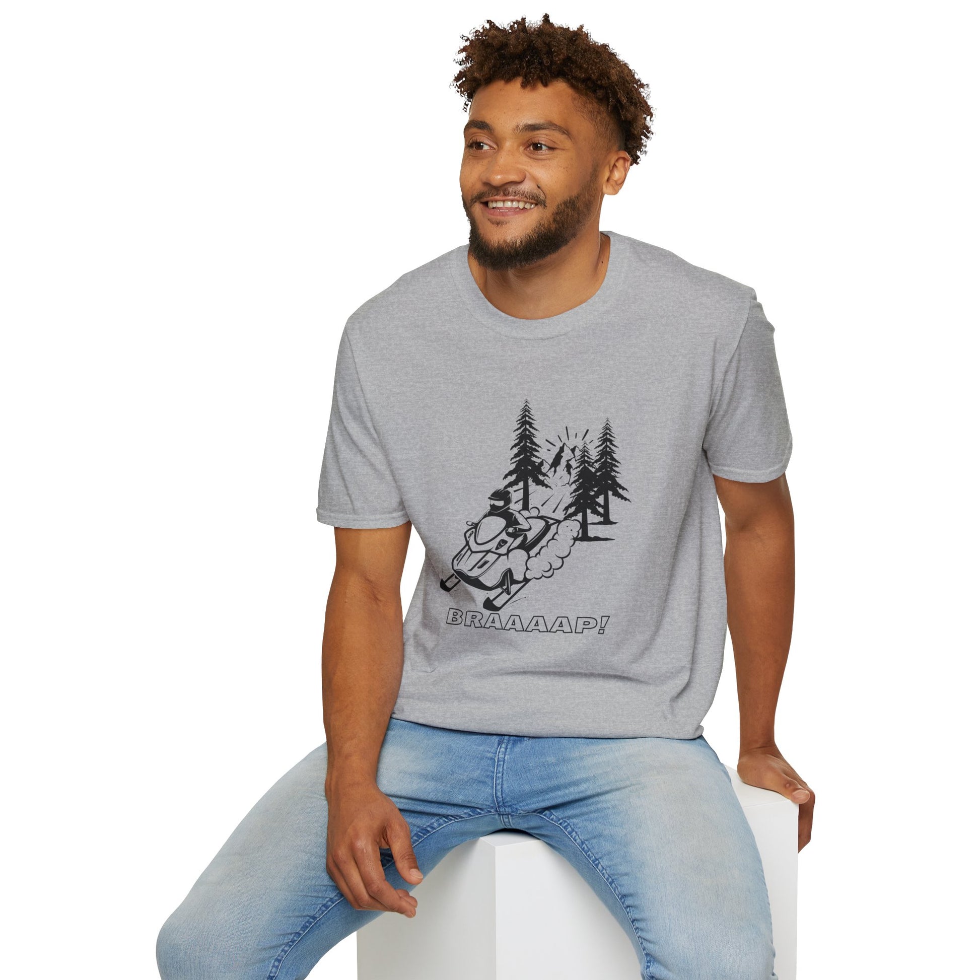 Snowmobile BRRAAAP! T-Shirt | Winter Racing Graphic - NautiCurl LLC