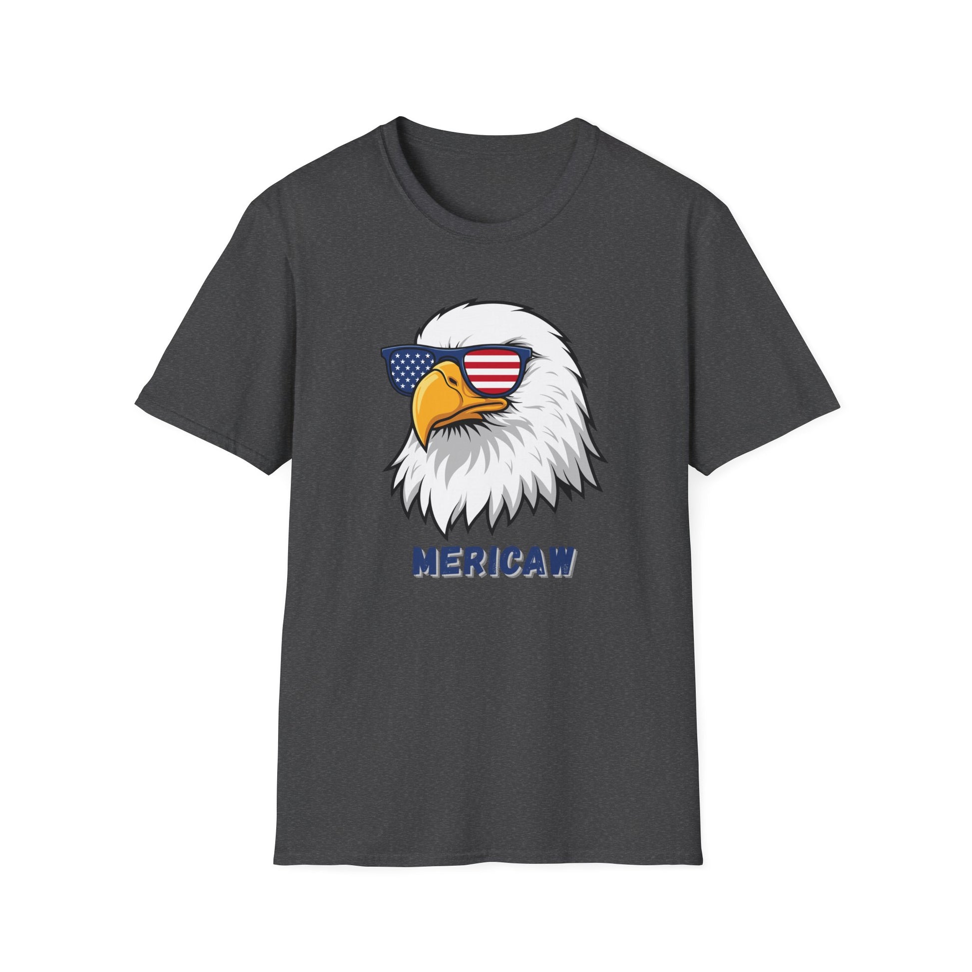 Patriotic Bald Eagle MERICAW T-Shirt | American Flag Sunglasses, Fourth of July - NautiCurl LLC