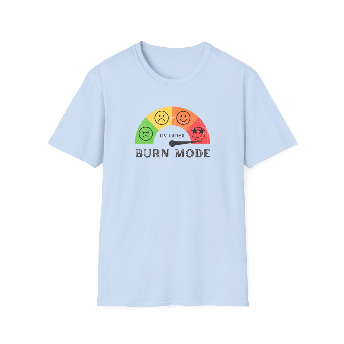 UV Index Burn Mode T-Shirt | Sun Safety Graphic Tee - NautiCurl LLC