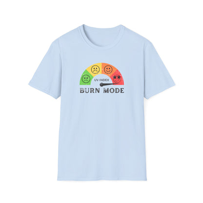 UV Index Burn Mode T-Shirt | Sun Safety Graphic Tee - NautiCurl LLC