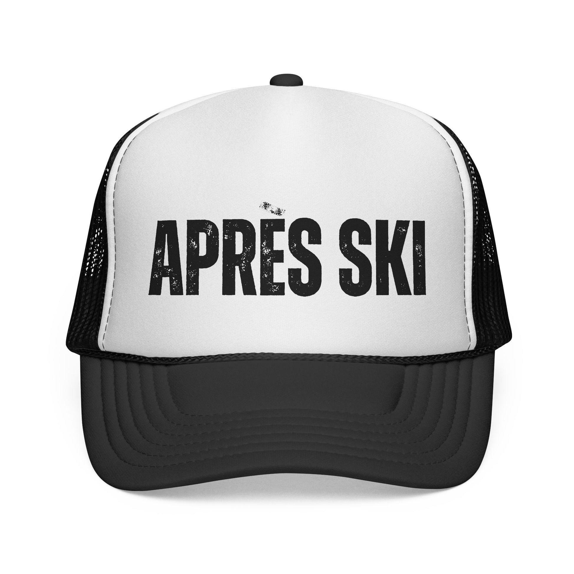 APRES SKI Trucker Cap | Retro Skiing Mesh Hat, Snow Lodge Style - NautiCurl LLC