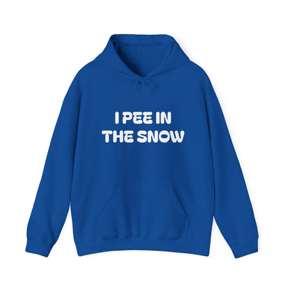 I Pee in the Snow Hoodie | Funny Winter Phrase Sweatshirt - NautiCurl LLC