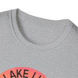 Lake Life boat graphic T-Shirt | sunset pontoon illustration, summer lakewear