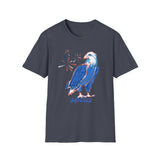 Patriotic Bald Eagle T-Shirt | America sketch with fireworks