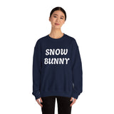 Snow Bunny Sweatshirt | Retro Red Script Winter Typography