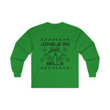 Jingle My Bells long sleeve tee | Christmas bells ugly sweater style