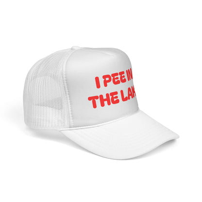 I Pee in the Lake Trucker Cap | Funny Winter Hat - NautiCurl LLC