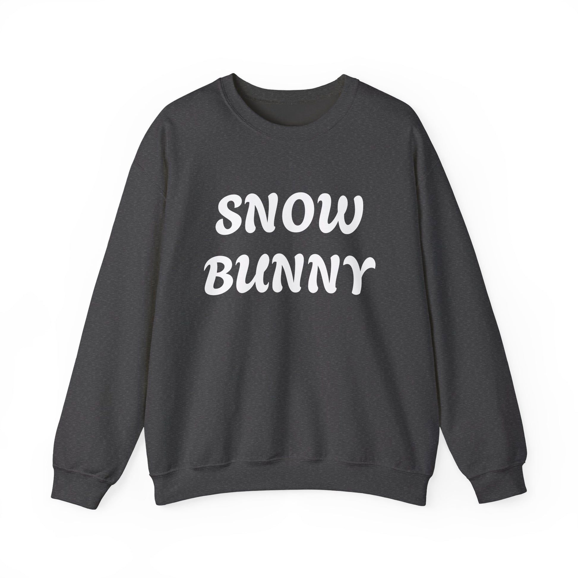 Snow Bunny Sweatshirt | Retro Red Script Winter Typography - NautiCurl LLC