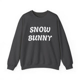 Snow Bunny Sweatshirt | Retro Red Script Winter Typography
