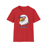 Patriotic Bald Eagle MERICAW T-Shirt | American Flag Sunglasses, Fourth of July