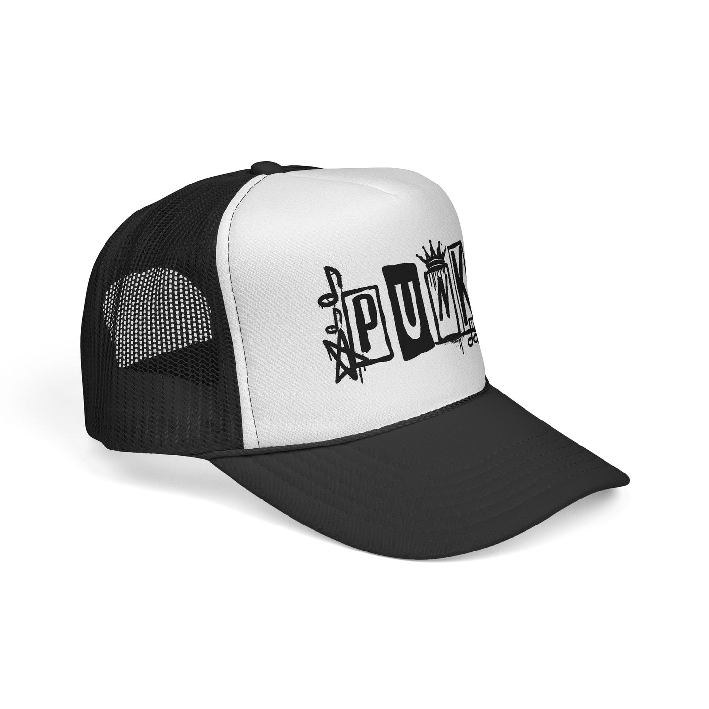 Punk Graffiti Trucker Cap | Mesh Baseball Hat