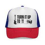 Turn It Up To 11 Electric Guitar Trucker Cap | Guitar Amp Logo
