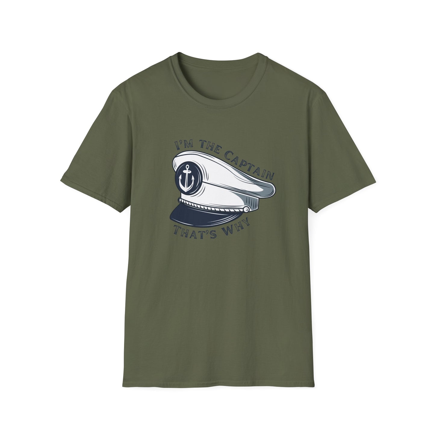 I'm The Captain That's Why T-Shirt | Captain Hat Nautical Anchor Design - NautiCurl LLC