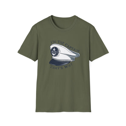 I'm The Captain That's Why T-Shirt | Captain Hat Nautical Anchor Design - NautiCurl LLC