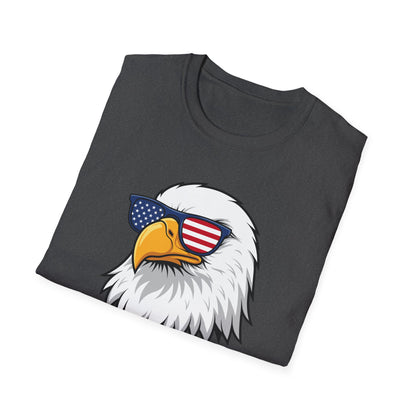 Patriotic Bald Eagle MERICAW T-Shirt | American Flag Sunglasses, Fourth of July - NautiCurl LLC