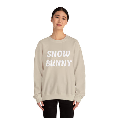Snow Bunny Sweatshirt | Retro Red Script Winter Typography - NautiCurl LLC